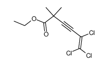 ethyl 5,6,6-trichloro-2,2-dimethylhex-5-en-3-ynoate结构式