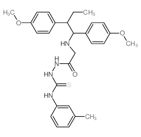Glycine,N-[1,2-bis(4-methoxyphenyl)butyl]-,2-[[(3-methylphenyl)amino]thioxomethyl]hydrazide picture