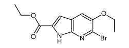 6-溴-5-乙氧基-1H-吡咯并[2,3-B]吡啶-2-羧酸乙酯结构式
