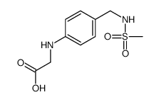 2-[4-(methanesulfonamidomethyl)anilino]acetic acid structure