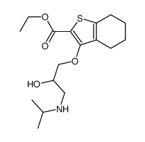 ethyl 3-[2-hydroxy-3-(propan-2-ylamino)propoxy]-4,5,6,7-tetrahydro-1-benzothiophene-2-carboxylate结构式