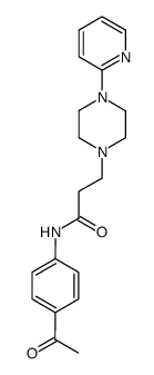 N-(4-acetylphenyl)-3-(4-(2-pyridinyl)-1-piperazinyl)propanamide Structure