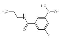 3-氟-5-(丙基氨甲酰基)苯基硼酸结构式
