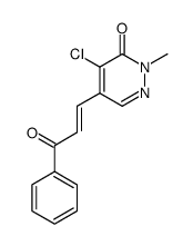 4-Chloro-2-methyl-5-((E)-3-oxo-3-phenyl-propenyl)-2H-pyridazin-3-one结构式