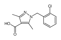 1-(2-CHLORO-BENZYL)-3,5-DIMETHYL-1H-PYRAZOLE-4-CARBOXYLIC ACID结构式