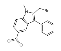 2-(bromomethyl)-1-methyl-5-nitro-3-phenylindole Structure
