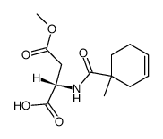 N-(1-methyl-3-cyclohexen-1-ylcarbonyl)-L-aspartic acid β-methyl ester结构式