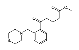 ETHYL 5-OXO-5-[2-(THIOMORPHOLINOMETHYL)PHENYL]VALERATE结构式