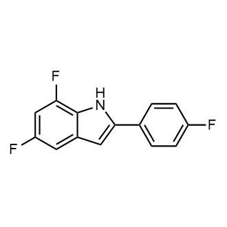 5,7-二氟-2-(4-氟苯基)-1H-吲哚结构式
