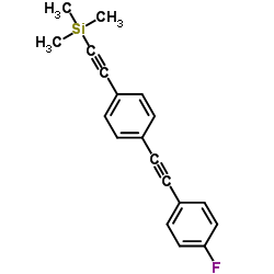 ((4-((4-氟苯基)乙炔)苯基)乙炔)三甲基硅烷结构式