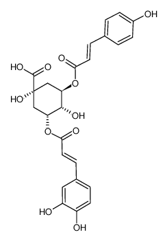 3-O-p-coumaroyl-5-O-caffeoylquinic acid结构式