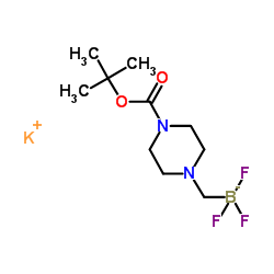 (4-叔丁氧羰基哌嗪-1-基)甲基三氟硼酸钾结构式