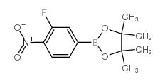 2-(3-氟-4-硝基苯基)-4,4,5,5-四甲基-1,3,2-二氧硼杂环戊烷结构式