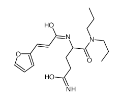 2-[[(E)-3-(furan-2-yl)prop-2-enoyl]amino]-N,N-dipropylpentanediamide结构式