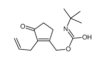 (3-oxo-2-prop-2-enylcyclopenten-1-yl)methyl N-tert-butylcarbamate结构式