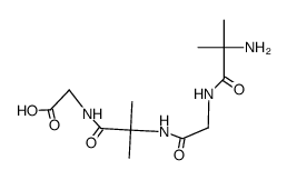α-Amino-isobutyryl-glycyl-α-aminoisobutyryl-glycin Structure