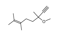 (1-ethynyl-1,4,5-trimethyl-hex-4-enyl)-methyl ether结构式