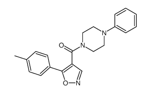 [5-(4-甲基苯基)-4-异噁唑](4-苯基-1-哌嗪基)-甲酮结构式