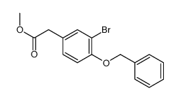 methyl 2-(3-bromo-4-phenylmethoxyphenyl)acetate结构式