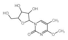 2(1H)-Pyrimidinone, 1-b-D-arabinofuranosyl-4-methoxy-5-methyl- Structure