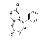 7-chloro-N-methyl-5-phenyl-4H-1,3,4-benzotriazepin-2-amine结构式