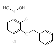 3-(苄氧基)-2,4-二氯苯硼酸结构式
