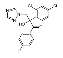 2-(2,4-dichlorophenyl)-1-(4-fluorophenyl)-2-hydroxy-3-(1,2,4-triazol-1-yl)propan-1-one结构式