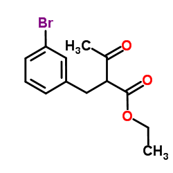 Ethyl 2-(3-bromobenzyl)-3-oxobutanoate结构式