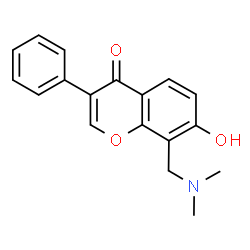 8-[(dimethylamino)methyl]-7-hydroxy-3-phenyl-4H-chromen-4-one结构式