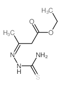 Butanoic acid,3-[2-(aminothioxomethyl)hydrazinylidene]-, ethyl ester结构式