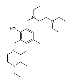 2,6-bis[[2-(diethylamino)ethyl-ethylamino]methyl]-4-methylphenol结构式