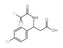 3-(4-氯苯基)-3-[(2,2,2-三氟乙酰基)氨基]丙酸结构式