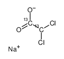 二氯乙酸钠-13C2结构式