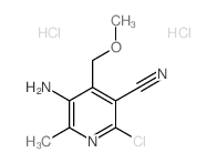 5-AMINO-2-CHLORO-3-CYANO-4-METHOXYMETHYL-6-METHYLPYRIDINE DIHYDROCHLORIDE结构式