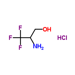 2-氨基-3,3,3-三氟丙-1-醇盐酸盐结构式