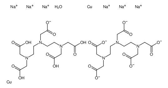二亚乙基三胺-五乙酸铜(II)三钠盐半水合物结构式