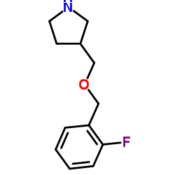 3-{[(2-Fluorobenzyl)oxy]methyl}pyrrolidine Structure
