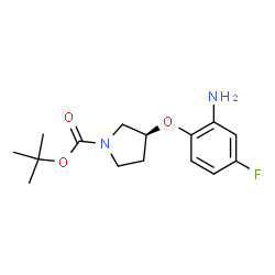 (S)-tert-Butyl 3-(2-amino-4-fluorophenoxy)pyrrolidine-1-carboxylate Structure