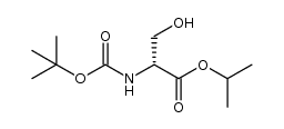 N-叔丁氧羰基-D-丝氨酸异丙酯结构式