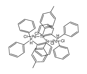 trans-Pd2Cl4(PPh3)2(Te2(p-tolyl)2)结构式