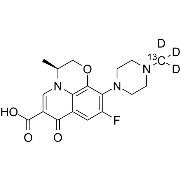Levofloxacin-13C,d3结构式