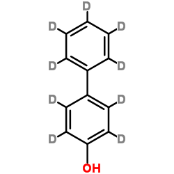 对羟基联苯-D9结构式