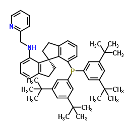 (R)-N-(Pyridin-2-ylmethyl)-7′-di(3,5-di-tert-butylphenyl)phosphino-1,1′-spirobiindanyl-7-amine Structure