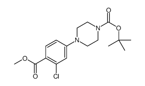 2-氯-4-(4-Boc-1-哌嗪基)苯甲酸甲酯结构式
