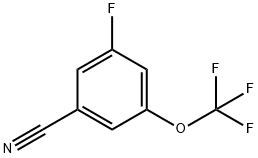 3-氟-5-(三氟甲氧基)苯腈结构式