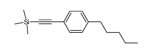 三甲基((4-戊基苯基)乙炔基)硅烷结构式