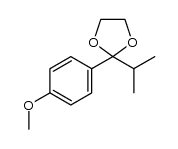 2-isopropyl-2-(4-methoxyphenyl)-1,3-dioxolane结构式