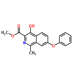 4-羟基-1-甲基-7-苯氧基-3-异喹啉羧酸甲酯结构式