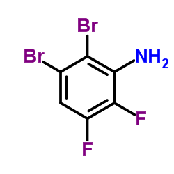 2,3-Dibromo-5,6-difluoroaniline结构式