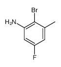 2-溴-5-氟-3-甲基苯胺结构式